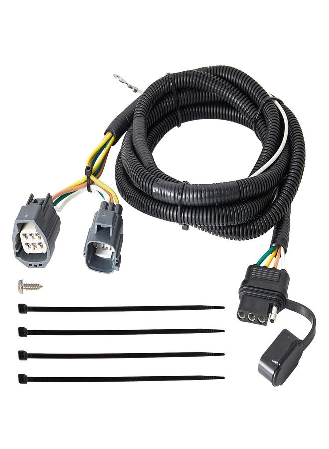 Oyviny 4 Pin Trailer Wiring Harness for 2007-2018 Jeep Wrangler JK JKU Sahara Rubicon Unlimited Sport Models, Wrangler 2 Door & 4 Door Flat Tow Trailer Hitch Wiring 16AWG Pure Copper Wires - Image 1